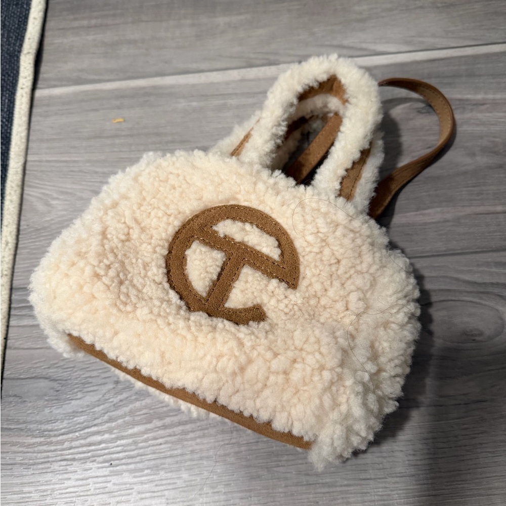 Telfar x UGG Cream Shearling Mini Bag